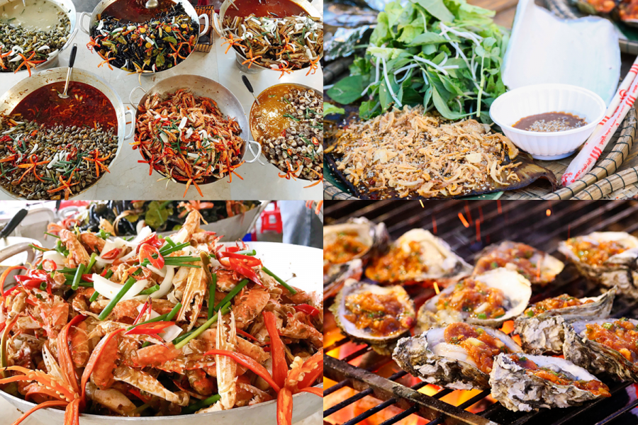 cac mon hai san hap dan tai cho dem helio - Top 10 quán hải sản ngon ở Đà Nẵng